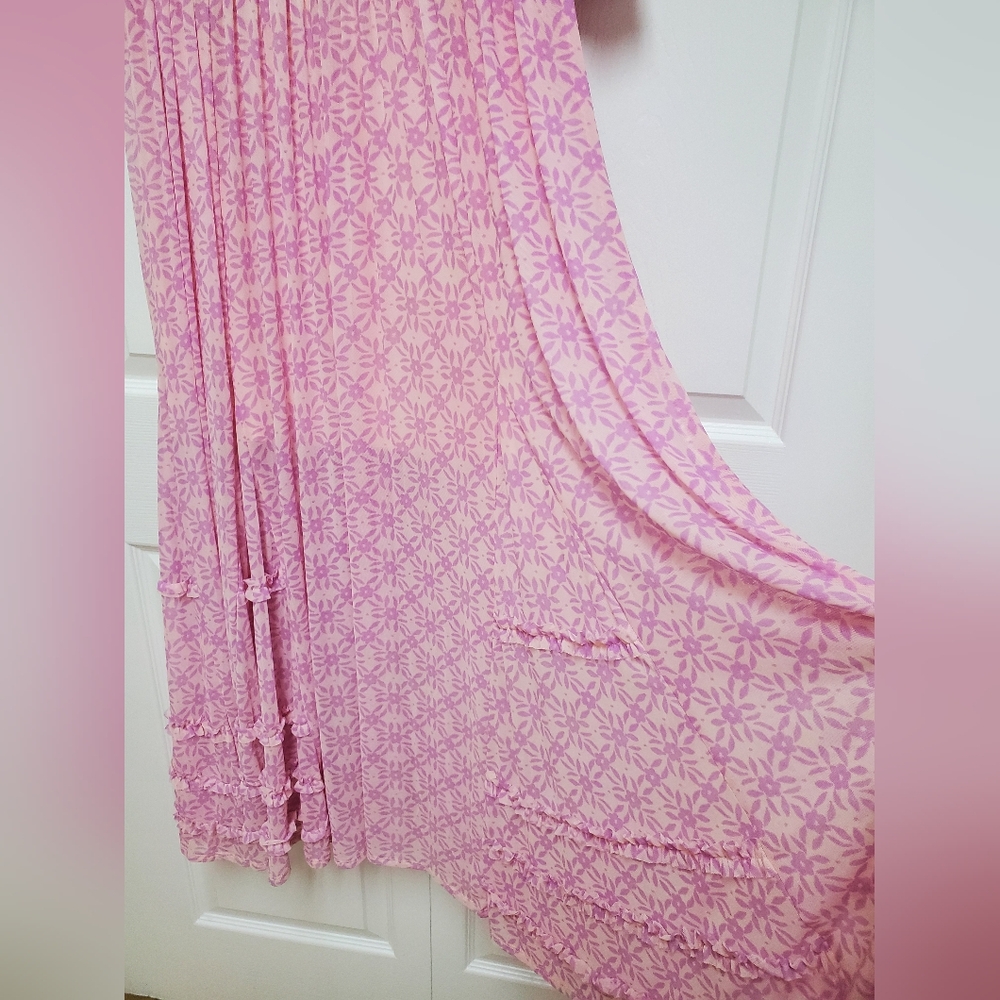 Free People It's Fate Midi Dress/Lilac Combo - Picture 9 of 13